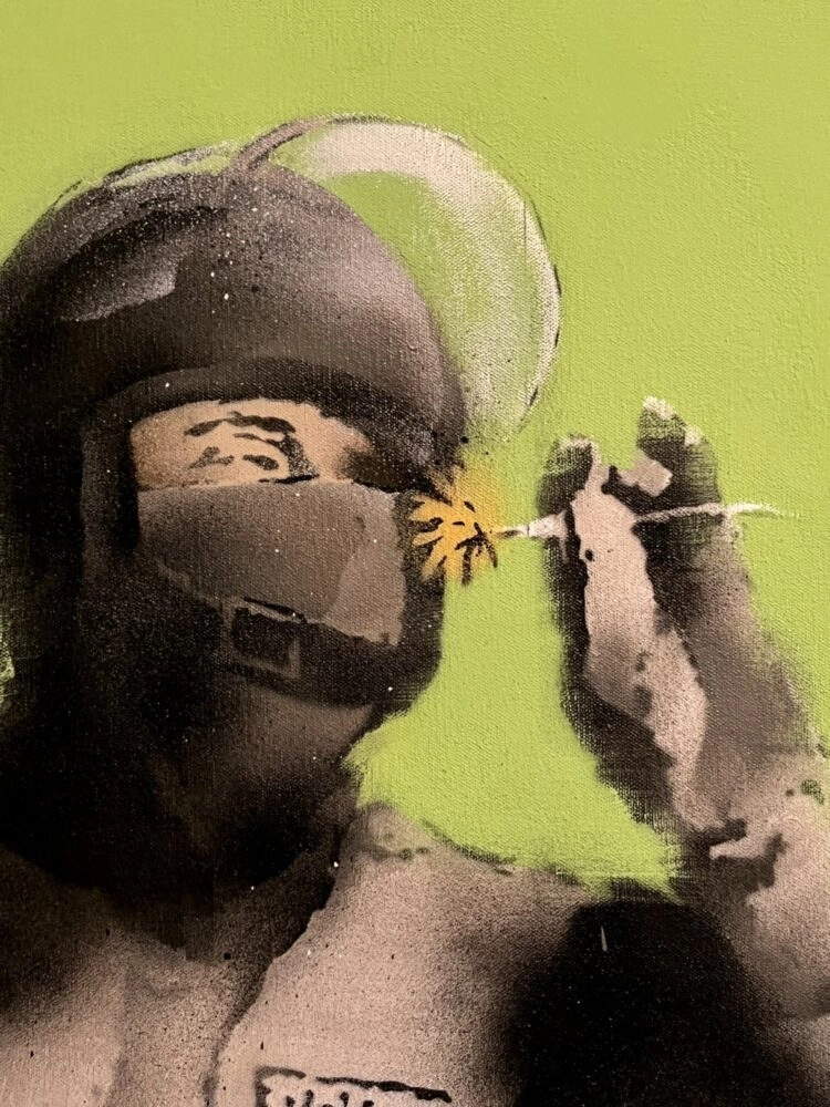 Banksy artwork at Moco Museum Amsterdam